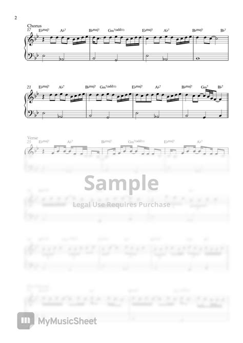 V - Love Me Again (EASY PIANO SHEET) Sheets by Pianella Piano