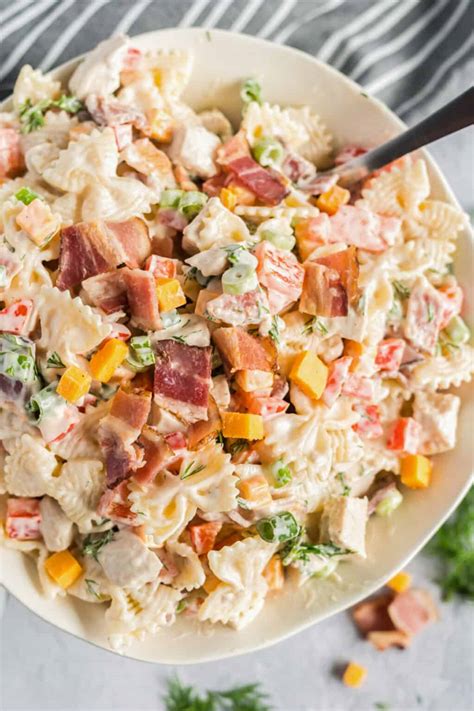 Chicken Bacon Ranch Pasta Salad - Easy Chicken Recipes (VIDEO)