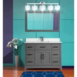 Vanity Art Genoa 48 in. W x 22 in. D x 36 in. H Bath Vanity in Grey ...