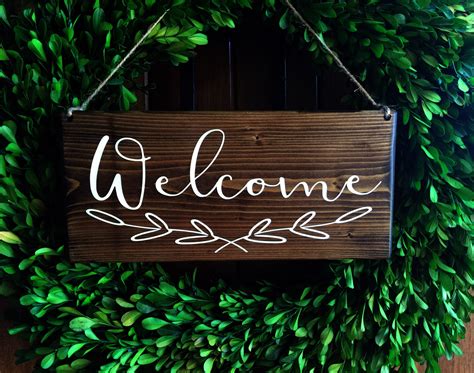 Welcome Sign Welcome Door Sign Door Sign Door Hanger