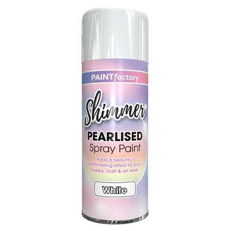 Pearlised White Spray Paint 400ml - Paint Factory