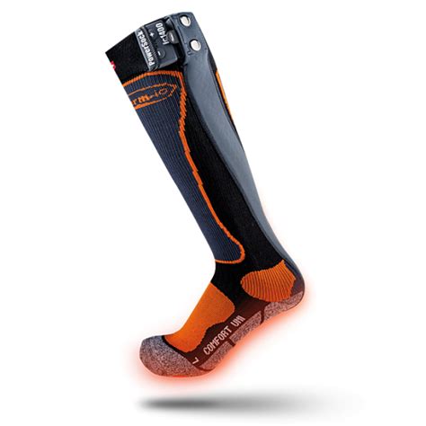 Therm-ic Powersocks Uni Heat Heated Ski Socks - Orange/Gray/Black - Ski ...