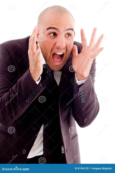 Businessman Shouting Loudly Stock Image - Image of posing, attorney: 8196133