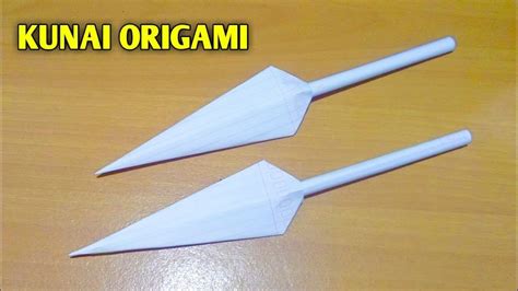 Cara Membuat Pisau Kunai Dari Kertas Origami Pisau Kunai Naruto | My ...