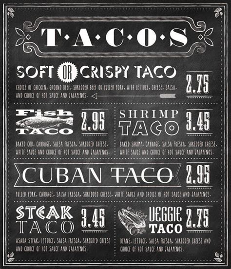 The Menu of Taco del Sol on Behance