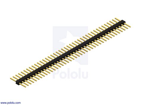 Pololu - 0.100" (2.54 mm) Breakaway Male Header: 1×40-Pin, Straight, Double-Sided