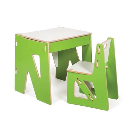 Green Modern Kids Desk and Chair with Storage | Modern kids desks, Modern kids table, Kids desk ...