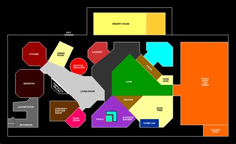 Big Brother Diary Room: House Floorplan