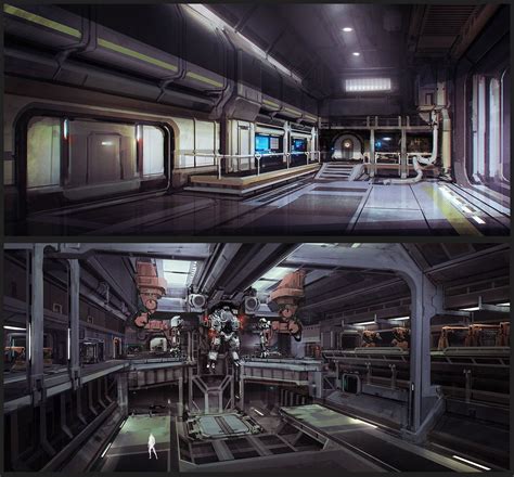 Factory Interiors, Chris Chaproniere | Sci fi environment, Scifi ...