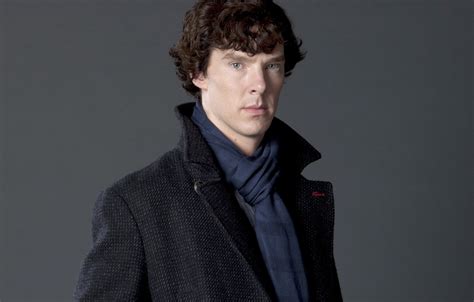 Wallpaper look, scarf, Sherlock Holmes, coat, Benedict Cumberbatch ...