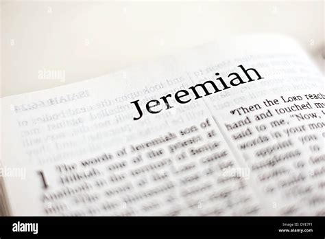 Jeremiah book of the Bible Stock Photo - Alamy