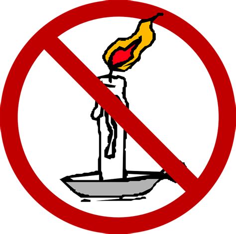 Kerze Verboten Offenen Flammen · Kostenlose Vektorgrafik auf Pixabay