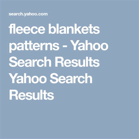 fleece blankets patterns - Yahoo Search Results Yahoo Search Results ...