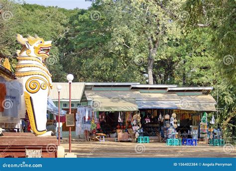 Gift Shops in the Bagan Archaeological Zone Editorial Stock Image ...