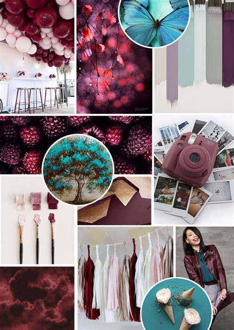 Hi Gorgeous branding mood board 2 | Wine red aesthetic | Mood board ...