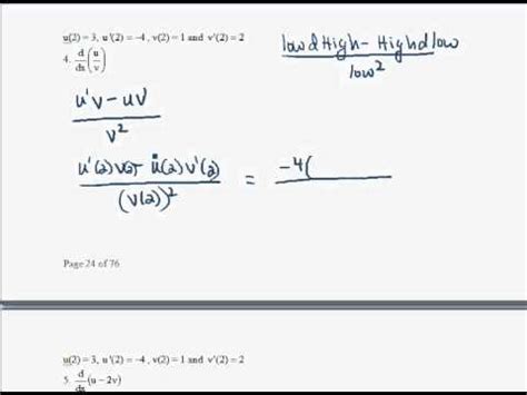 Derivative U and V - YouTube