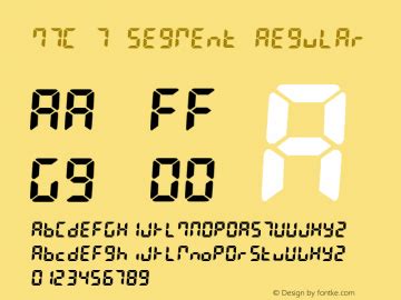 7 segment font - businessper