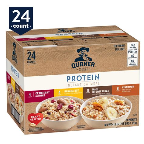 Buy Quaker Instant Oatmeal, Protein Variety Pack, 24 Packets Online at Lowest Price in Ubuy ...