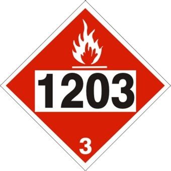 1203 GASOLINE - DOT Placards - Safety Supply Warehouse