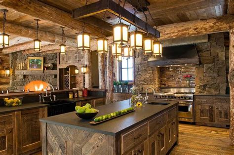 30+ Rustic Mountain Home Kitchens - DECOOMO