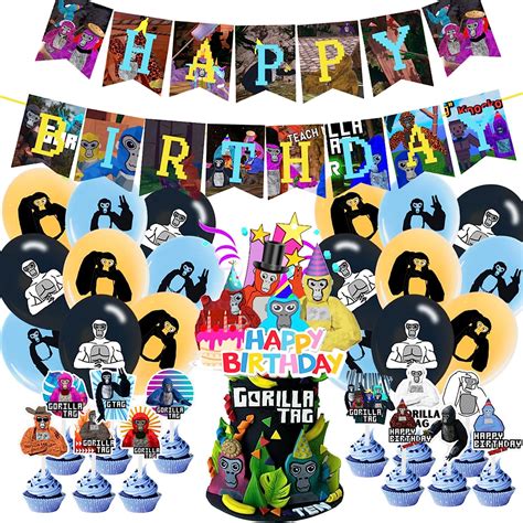 Amazon.com: Gorilla Tag Party Decorations Gorilla Tag Birthday Party ...