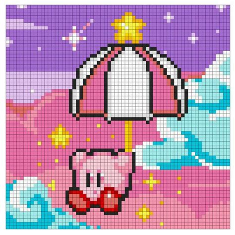 Kirby pixel | Pixel art pokemon, Pixel art, Pixel art pattern