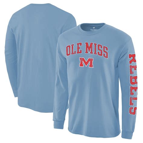 Ole Miss Rebels Distressed Arch Over Logo Long Sleeve Hit T-Shirt ...