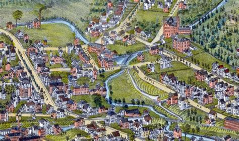 Beautifully detailed map of Danbury, Connecticut from 1884 - CT Restored