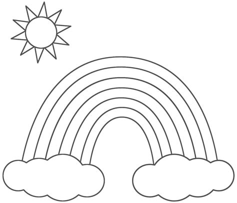 rainbow coloring pages for kids printable | Only Coloring Pages