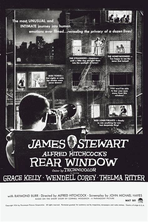 Rear Window (1954) Film Poster | Rear window, Film, Window poster