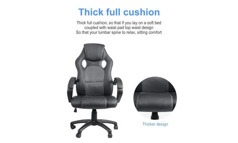fauteuil gamer réglable hauteur chaise de bureau ergonomique noir rouge - Achat/Vente fauteuil ...