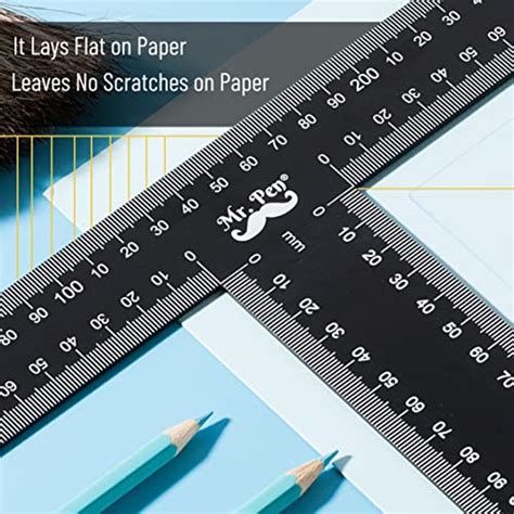 Mr. Pen - T Square, T Ruler, 12 inch Metal Ruler, T Square Ruler, Drafting Tools, Architect ...