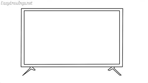 How to draw a tv step by step for beginners - Easydrawings.net | Easy ...