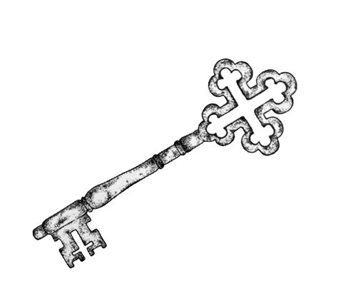Steampunk Keyhole Line Art
