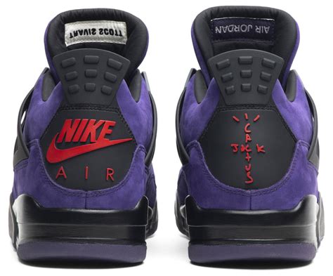 Undefeated Air Jordan 4 2005 vs Travis Scott Air Jordan 4 Purple Suede ...