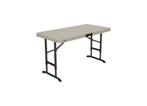 Lifetime 4-Foot Commercial Adjustable Height Folding Table - Almond ...
