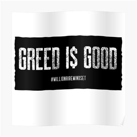 "Greed is Good Logo" Poster for Sale by Robert-Hurst | Redbubble