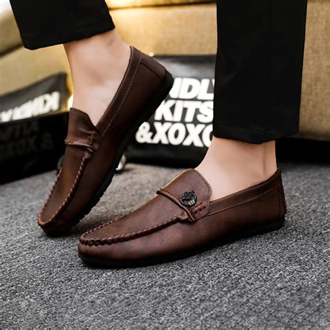 Men's Leather Shoes Loafers Korea shoes business shoes | Shopee Philippines