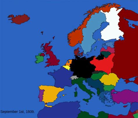 Sept. 1st, 1939 European Map. : r/MapChart