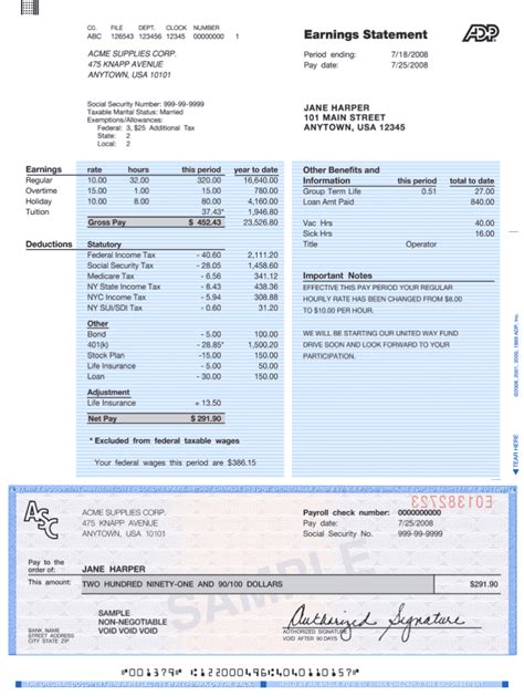 Pay Stub Template Google Docs - Printable Word Searches