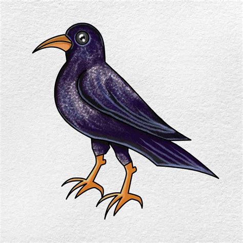 How to Draw a Crow - HelloArtsy