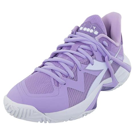 Diadora Women`s B.Icon 2 AG Tennis Shoes Orchid Bloom and White