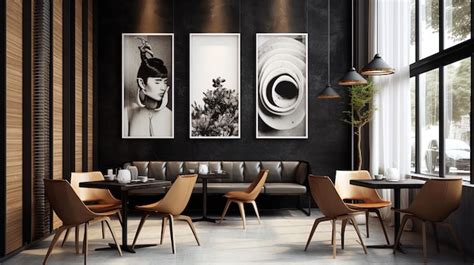 Premium AI Image | Modern minimalist cafe interior design is suitable ...