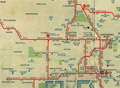 Brentford and Chiswick: West London Trolleybus Map | London map, London ...