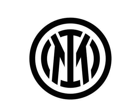 Inter Milan Club Logo Symbol Black Serie A Football Calcio Italy Abstract Design Vector ...