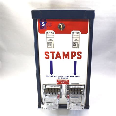 VINTAGE U.S Post Office Postal Stamp Vending Machine SHIPMAN MFG ...