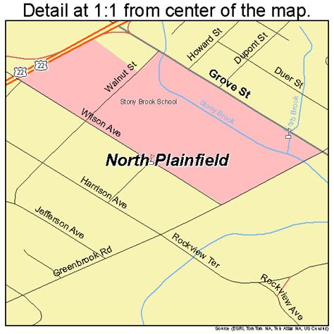 North Plainfield New Jersey Street Map 3453280