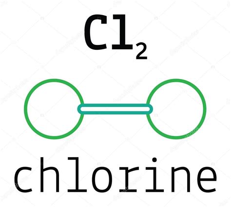 Cl2 chlorine molecule — Stock Vector © MariaShmitt #96911050