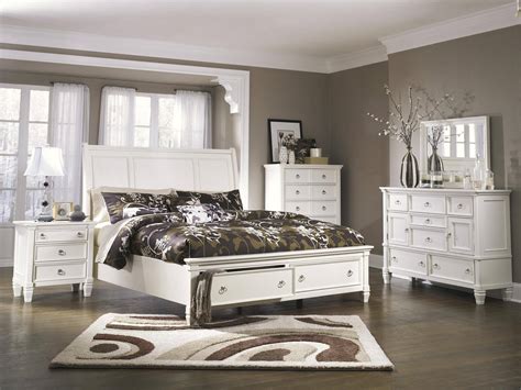 Buy Ashley Prentice King Storage Bedroom Set 5 Pcs in White, Wood ...