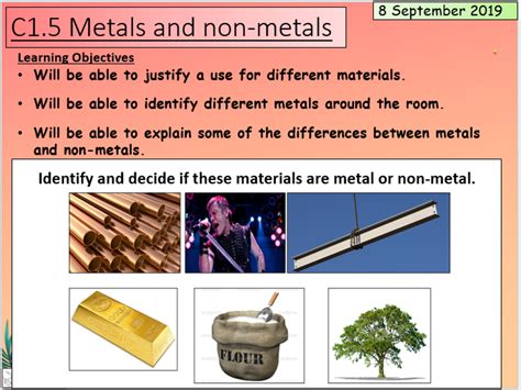 KS3 Metals and non-metals | Teaching Resources